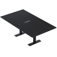 thumbnail image 1 of 6 Person Rectangular Conference Table Metal T Bases Power Module, 1 of 6