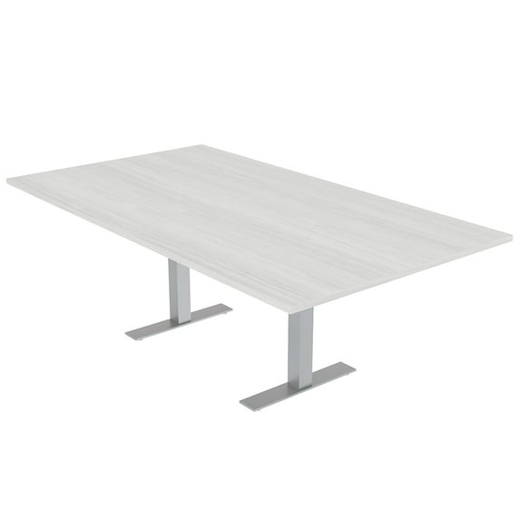 6 Person Rectangular Conference Table Metal T Bases Power Module