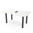 thumbnail image 1 of 6 Person Rectangular Conference Table  Post Legs Power And Data, 1 of 7
