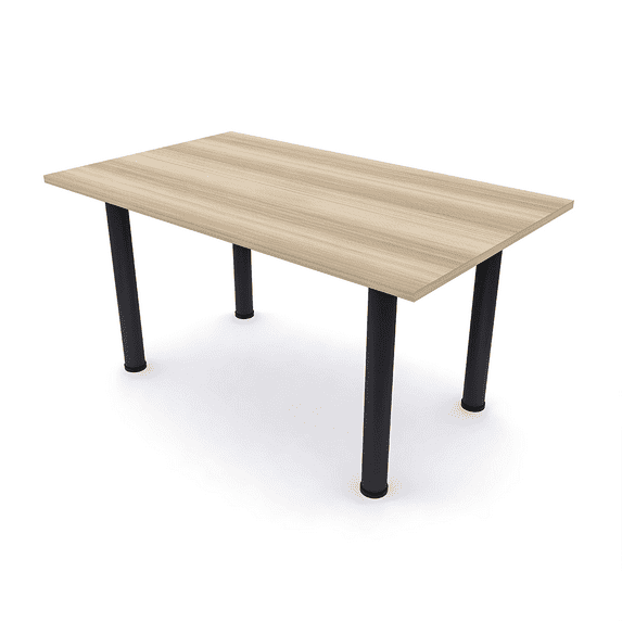 6 Person Rectangular Conference Table Post Legs Power And Data
