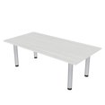 thumbnail image 1 of 6 Person Rectangular Conference Table Silver Post Legs Power And Data, 1 of 5