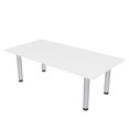 thumbnail image 1 of 6 Person Rectangular Conference Table Silver Post Legs Power And Data, 1 of 5