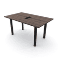 thumbnail image 1 of 5 Foot Rectangular Conference Table  Post Legs Power And Data, 1 of 7