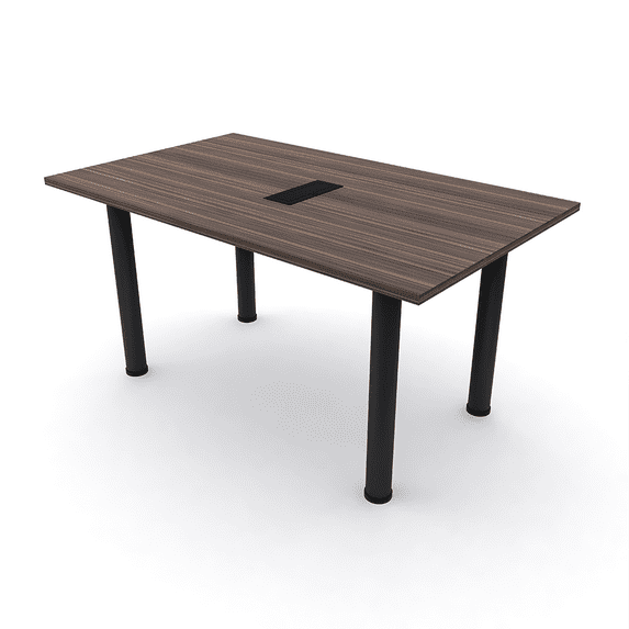 5 Foot Rectangular Conference Table Post Legs Power And Data