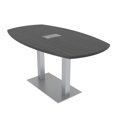 thumbnail image 1 of 6 Person Small Arc Boat Conference Table with Data And Electric 6 Ft, 1 of 7