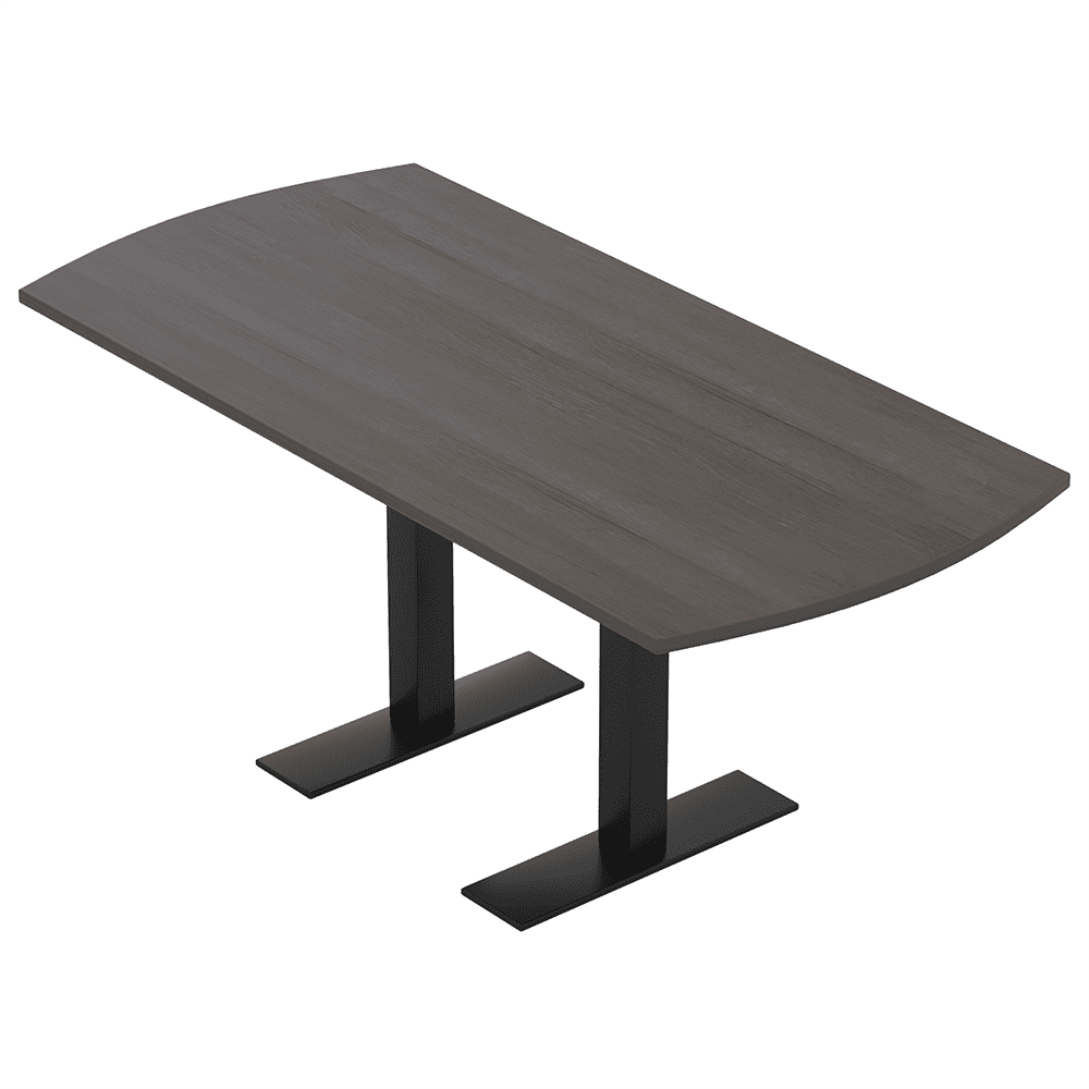 Rectangle Power Table 6 Person Small Arc Rectangle Powered Conference Table Metal T Bases ...