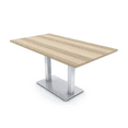 thumbnail image 1 of 6 Person Small Rectangular Conference Table Metal Base Electric Module, 1 of 6