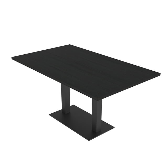 6 Person Small Rectangular Conference Table Metal Base Electric Module