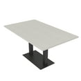 thumbnail image 1 of 6 Person Small Rectangular Conference Table Metal Base Electric Module, 1 of 6