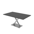thumbnail image 1 of 6 Person Small Rectangular Conference Table X Shaped Base Power Module, 1 of 5