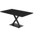 thumbnail image 1 of 6 Person Small Rectangular Conference Table X Shaped Base Power Module, 1 of 5