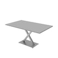 thumbnail image 1 of 6 Person Small Rectangular Conference Table X Shaped Base Power Module, 1 of 5