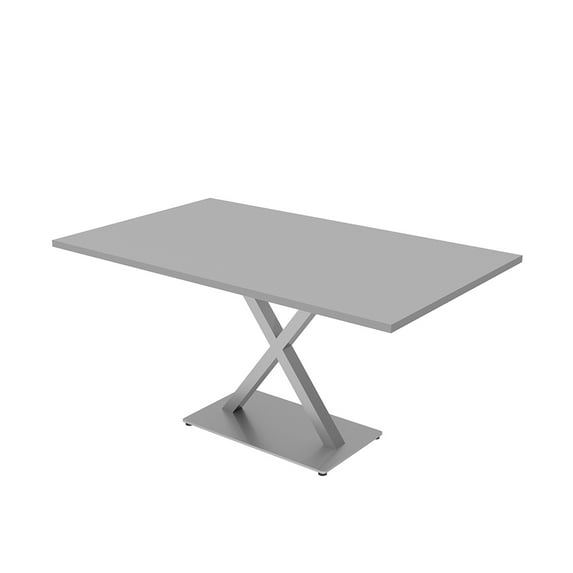 6 Person Small Rectangular Conference Table X Shaped Base Power Module