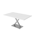 thumbnail image 1 of 6 Person Small Rectangular Conference Table X Shaped Base Power Module, 1 of 5
