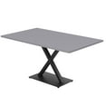thumbnail image 1 of 6 Person Small Rectangular Conference Table X Shaped Base Power Module, 1 of 5