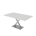 thumbnail image 1 of 6 Person Small Rectangular Conference Table X Shaped Base Power Module, 1 of 5