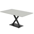 thumbnail image 1 of 6 Person Small Rectangular Conference Table X Shaped Base Power Module, 1 of 5