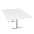 thumbnail image 1 of 6 Person Wide Rectangular Conference Table 48X72 Metal T-Bases White, 1 of 3
