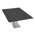 thumbnail image 1 of 6 Person Wide Rectangular Conference Table 48X72 Square Metal Base Asian Night, 1 of 3