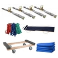thumbnail image 1 of 6' Piano Moving Skid Safety Board Kit - Piano Moving Pad w/ 18"x32" Rubber Cap Dolly, 4Pc E Track Ratchet Straps 2"x16', 4Pc Economy Moving Blanket & 36Pc Variety Moving Rubber Bands, 1 of 10