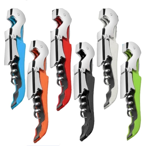 6 Pics win ky opnr Stainlss bottl Fold Srratd Foil Cuttr for srvrs Family, Company Party,Bars,Rstaurants(6 Color)