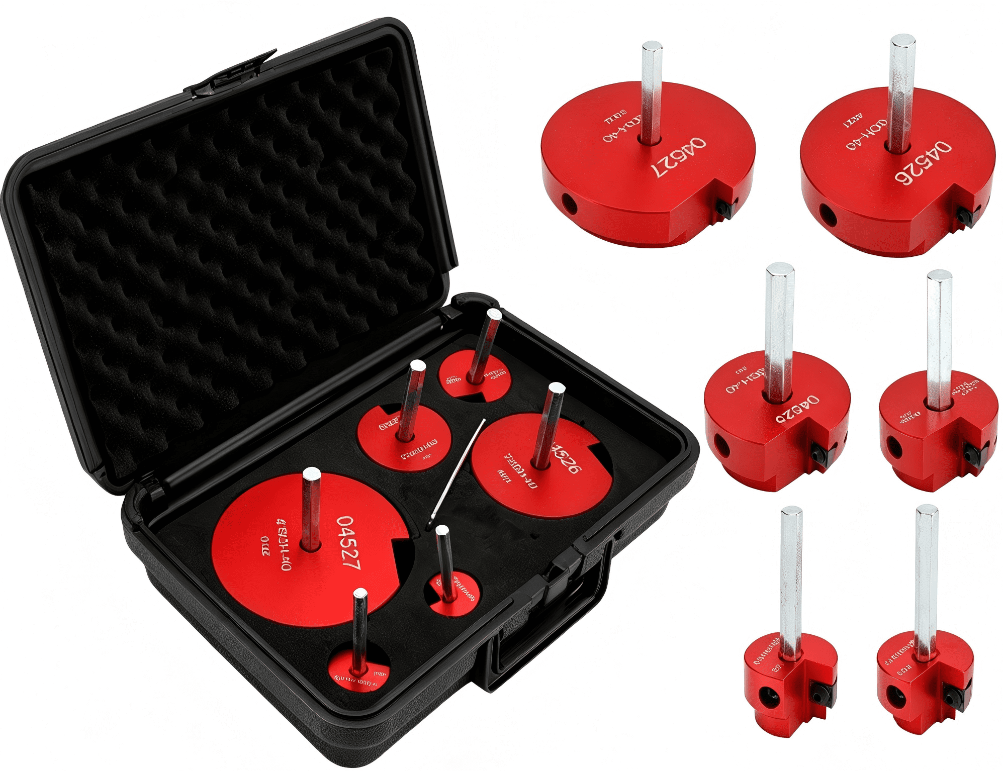 6 PCS  Plastic Pipe Fitting Reamer kIt04529 for PPRK, PVC Reed Pipe Reamer Kit Contains 3/4",1",1-1/2",2",3",4" Aluminum Head Fit into Standard 1/2" Drill for CPVC, PPR or ABS