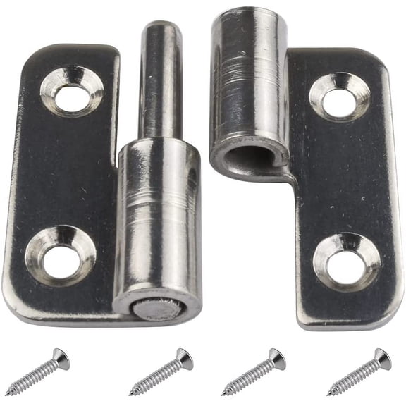 6-Piece 1.5 Inch Removable Hinge, Small Sliding Joint Flag Hinge, Removable Door Hinge, 304 Stainless Steel, Left Handed