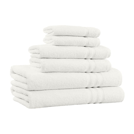 6 Piece 100% Egyptian Cotton Lightweight Soft Towel Set