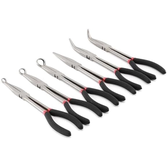 6-Piece 11" Hose Gripper Plier & Long Reach Pliers Set, Straight, 45, 90-Degree Angle, 5/16-Inch, 1/2-Inch, 3/4-Inch Dia, Extra-long Pliers for Hard-to-Reach Narrow Spaces$$Tools & Hardware Other