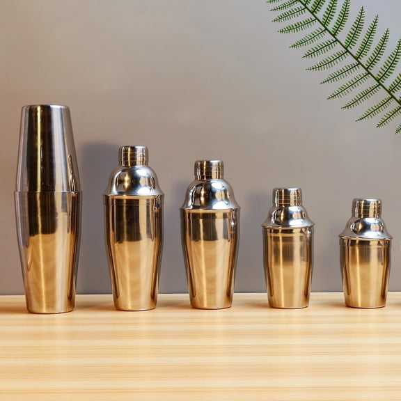 6 Piece 12oz Professional Cocktail Shaker Set with Built-in Strainer,Martini and Margarita Shaker for Home Bar, Boston Bartending Kit Gift for Beginners (350ml/12oz)