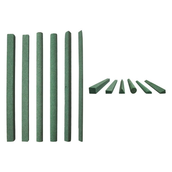 4" Sharpening Stone Sticks Set 6 Shaped Pieces Silicon Carbide