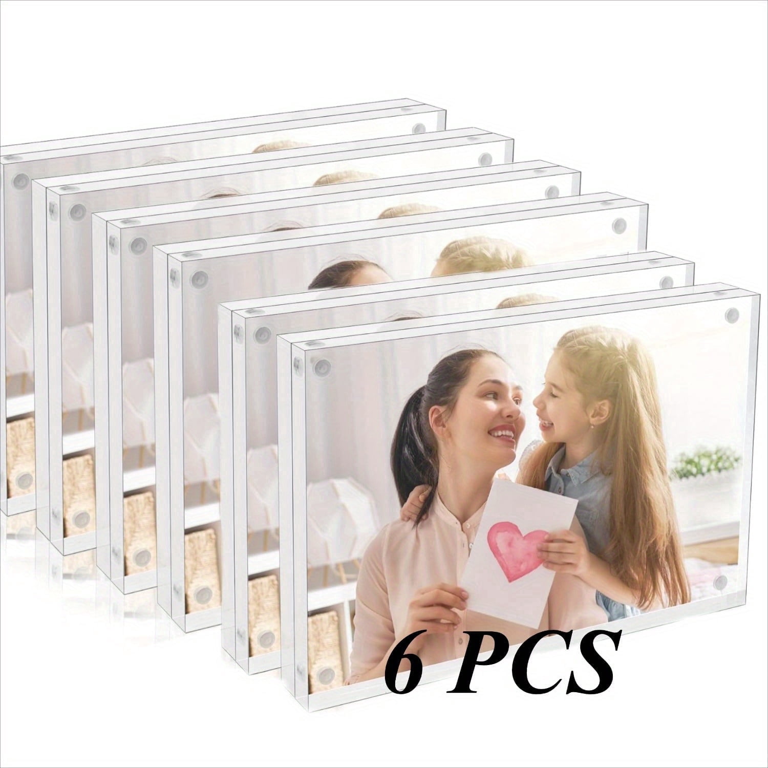 Frameless Picture Frames for Home Decor in Black and Clear Styles