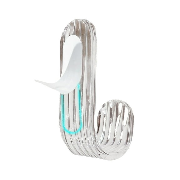 6 Piece Acrylic Strong Adhesive Traceless Wall Hooks for Many Surfaces No Drilling Needed