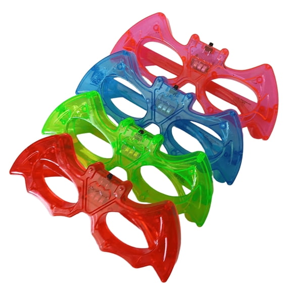 6 Piece Adorable Butterfly Light Up Flashing Glasses For Children and adults - With Push On/Off Button for All Occasions