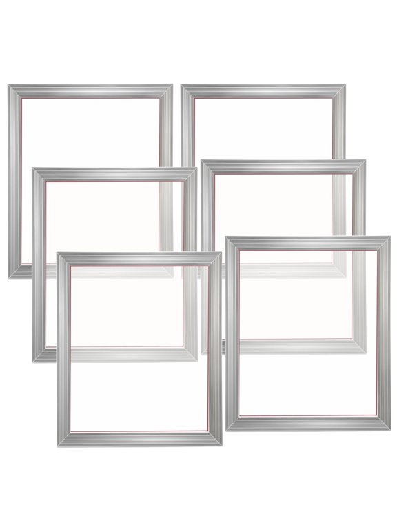6-Piece Aluminum Silk Screen Printing Frames Kit 16x20 Inch with 110 Count High Tension Nylon Mesh and Sealing Tape for T-Shirt DIY Printing