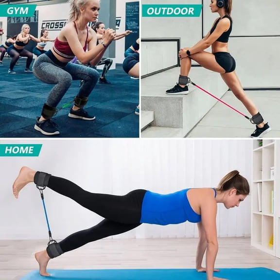 Ankle Resistance Bands with Cuffs 6-Piece