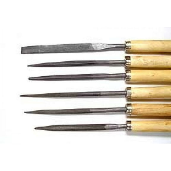 6 Piece Assorted File Set with Wooden Handle
