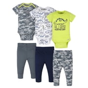 Onesies Brand Baby Boys Bodysuits & Pants Set, 6-Piece Outfit Set, Sizes Newborn - 12 Months