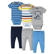 Onesies Brand Baby Boys Bodysuits & Pants Set, 6-Piece Outfit Set, Sizes Newborn - 12 Months