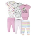thumbnail image 1 of Onesies Brand Baby Girl Bodysuit & Pants Set, 6 Piece Outfit Set, Sizes Newborn - 6/9 Months, 1 of 9