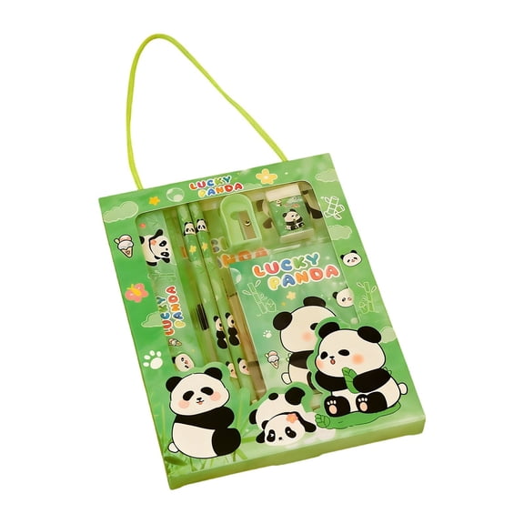 6-Piece Back to Campus Surprise Box, Cute Themed Youngster Stationery Gift Set with Pencil Eraser Sharpener, Complete Homework Helper Kit for Youngsters, Class Reward and Party Favor