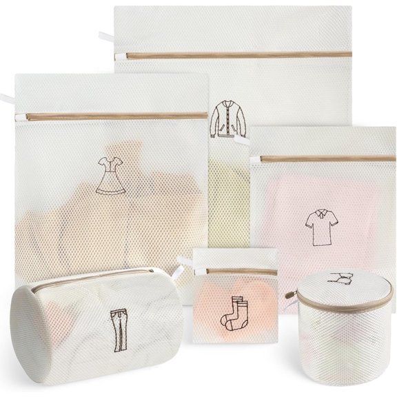 6-Piece Bag Double-layer thickened mesh laundry bags,Essential items at home,Exquisite laundry bags suitable for clothes, trousers, socks and underwear