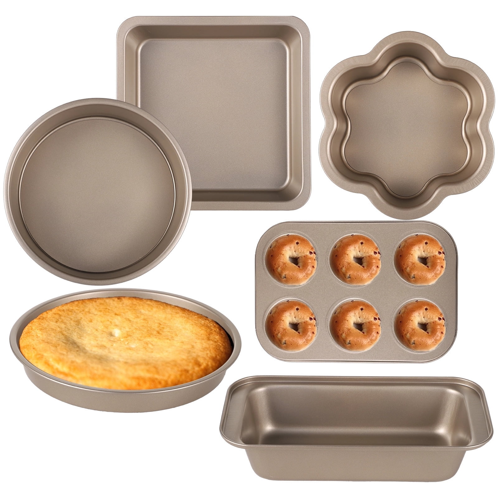 6-Piece Baking Pan Set, Nonstick Heavy-Duty Bakeware Set for Oven
