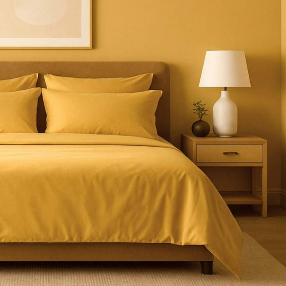 6-Piece Bamboo Blend Sheets Set - Cloud-Soft Cooling + Deep Pockets + Breathable All-Season Style + Wrinkle-Free - Suitable for Twin/Full/Queen/King/Cal King Beds (Multi-Size Home Bedding)