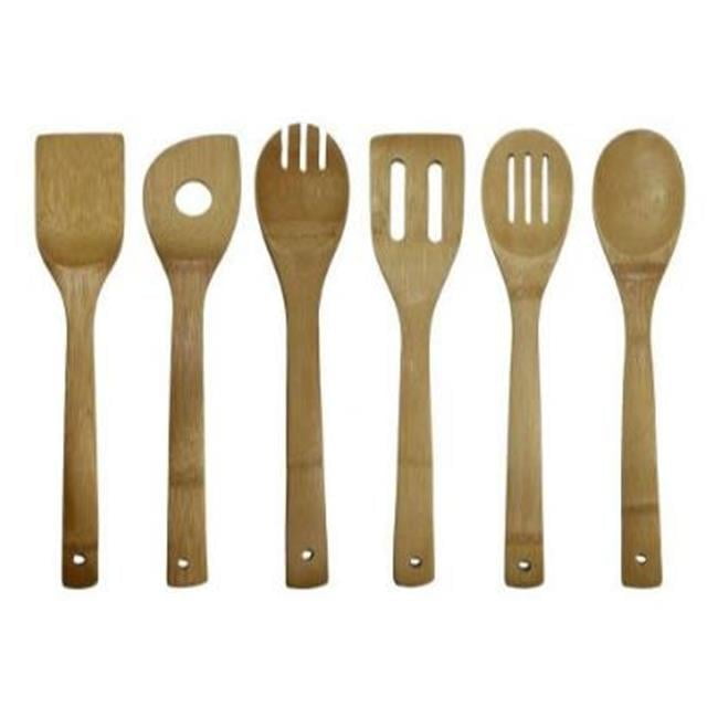 6-Piece Natural Bamboo Cooking Utensil Set