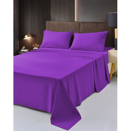 6 Piece Bamboo Rayon Sheets Set by OKAO, Calking Iris Sheets - Silky Soft - Wrinkle Free-Deep Pockets-Softer and Stronger Than Cotton Cool Sheets - 1 Fitted Sheet, 1 Flat, 4 Pillowcases Cal King, Iris