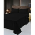 thumbnail image 1 of 6 Piece Bamboo Rayon Sheets Set by OKAO, Queen Black Sheets -Silky Soft- Wrinkle Free - Deep Pockets- Softer and Stronger Than Cotton Cool Sheets - 1 Fitted Sheet, 1 Flat, 4 Pillowcases Queen, Black, 1 of 4