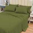 thumbnail image 1 of 6 Piece Bamboo Sheets Set-Silky-Stronger Than Cotton Cool Sheets-Wrinkle Free-Deep Pockets 16"-Extremely Soft Bamboo Rayon Sheets-Calking,Sage Green, 1 of 5