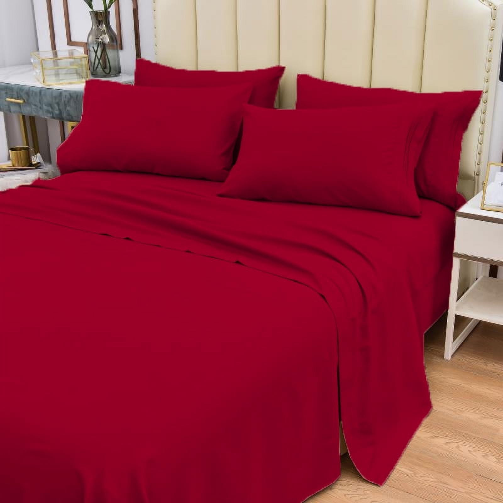 6 Piece Bamboo Sheets Set Silky Stronger Than Cotton Cool Sheets