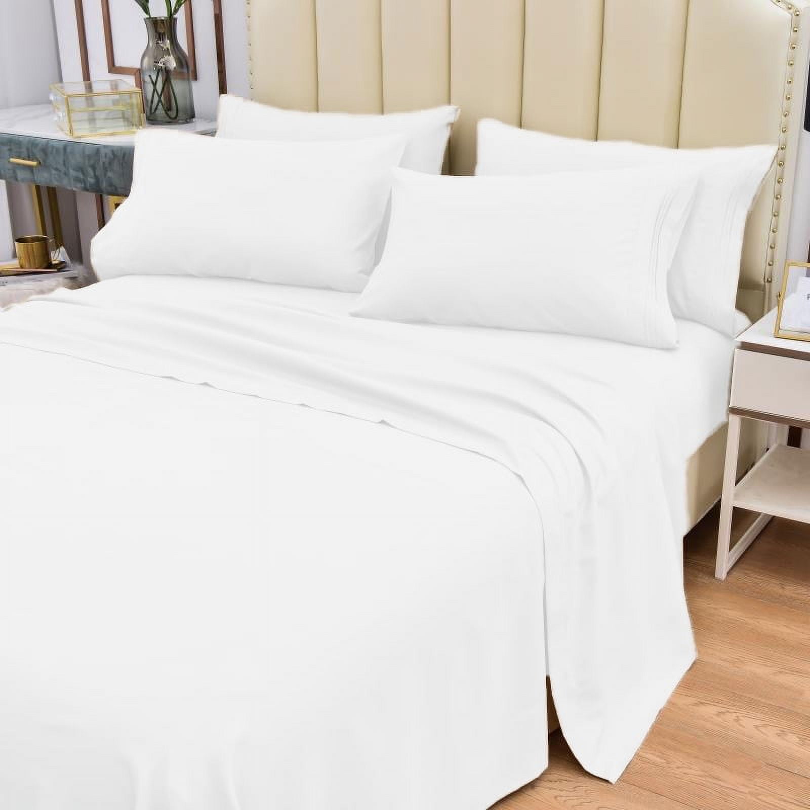 6 Piece Bamboo Sheets Set Silky Stronger Than Cotton Cool Sheets